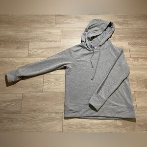 💜3/$25💜 Gray Hoodie- Mesh sleeve detail- Size M